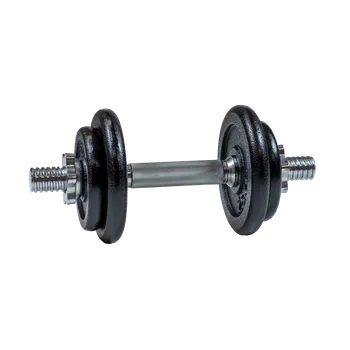 Acra Jednoruční Činka 9,5 kg černá litina (2 x 1,25 kg + 2 x 2,5 kg + osa 30 mm)