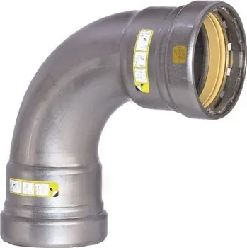 rozdělovač topení Sanha HEAVY STEEL PRESS GAS 71002A oblouk 90°, 1/2", s konci na vnitřní lisování, plyn, uhlíková ocel