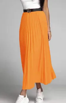 Dámská sukně Made in Italia Laura dlouhá plisovaná sukně oranžová uni