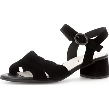 Dámské sandále Černé střevíce Gabor, střední podpatek, 41.770.17 42,5