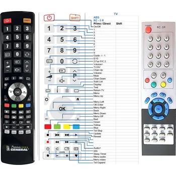 AEG RC-5R - kompatibilní značkový dálkový ovladač General
