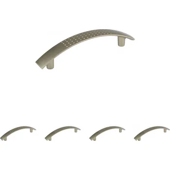 Nábytkové kování Walteco Nábytková úchytka Porto rozteč 96mm, plast, matný nikl Množství: 5 ks