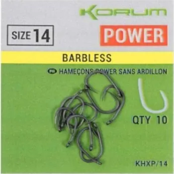 10ks - Háček Korum Xpert Power Hooks Barbless Velikost 6