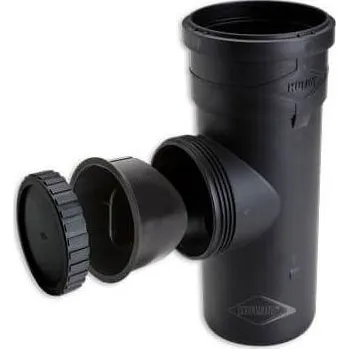 Kanalizační potrubí Ostatní HULIOT ULTRA SILENT USRE čisticí kus DN110/97, odhlučněný, PP-MD, černá