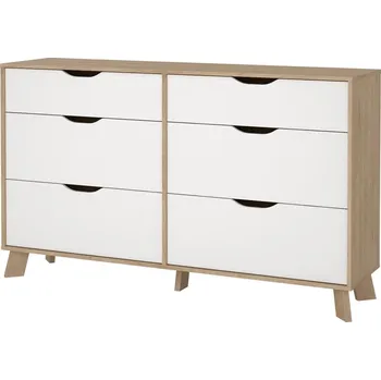 Komoda Nábytek PEGAS s.r.o. Komoda Iker 711, jackson hickory/bílá