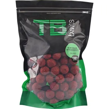 Boilies TB Baits Hard Boilie GLM Squid Strawberry - 250 g 24 mm