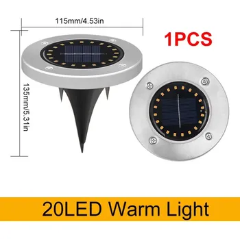 Venkovní osvětlení Venkovní solární LED osvětlení 20 LED teplá bílá