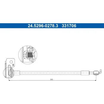 Brzdový systém Brzdová hadice ATE 24.5296-0278.3