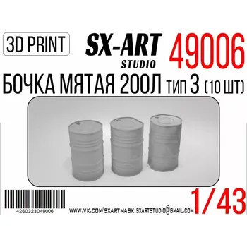 Plastikový model SX-ART 1/48 Damaged Barrel 200l type 3 (10 pcs.)