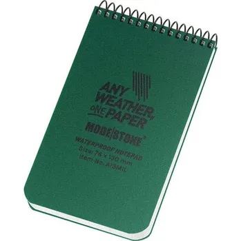 Zápisník Modestone® Voděodolný zápisník Handy Pad 76 mm × 130 mm Modestone®, Barva: Camo green