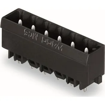 Dílna WAGO Konektor 231-332/001-000/105-604 s pájecími piny THR Pájecí kontakt 1,0 × 1,0 mm Rovné provedení, černá 231-332/001-000/105-604