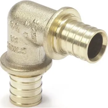 rozdělovač topení Rehau RAUPEX koleno 90° 40x3,7mm SDR11, násuvná lisovací, topení, mosaz