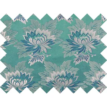 HEDVA ČESKÝ BROKÁT Vzorek brokátu Ondrin MALÝ KVĚT tyrkysová | 1156