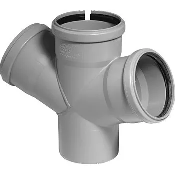 kanalizace Ostatní HT PLUS HTDA dvojitá odbočka DN110/50/50, 87°, PP, šedá