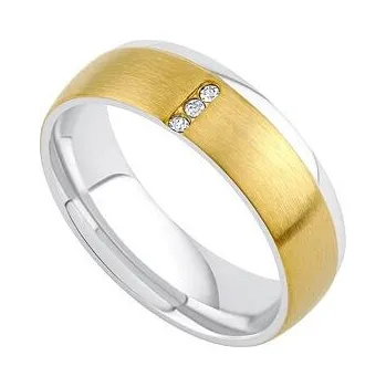 Prsten Snubní prsten VIENNE z chirurgické oceli pro ženy velikost obvod 56 mm RRC2046-Z-obvod 56 mm