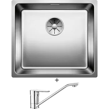 Nerezový dřez Dřez pod desku SET Blanco ANDANO 450-U nerez hedvábný lesk 522963 + Deante CORIO BFC 060M chrom