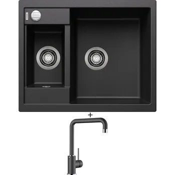 Granitový dřez Granitový dřez SET Blanco METRA 6 antracit s excentrem 516165 + Blanco MILI antracit 523103