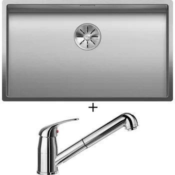 Nerezový dřez Nerezový dřez SET Blanco CLARON 700-IF nerez Durinox 523391 + Blanco DARAS-S chrom 517731