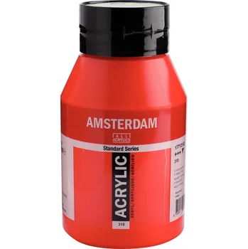Vodová barva Akrylová barva Amsterdam Standard - 315 Pyrrole Red Objem: 1000 ml