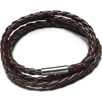 Náramek Pánský náramek | náramek pro muže, koženkový - Hnědý