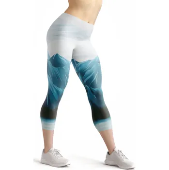 Dámské legíny UTOPY 3/4 Dámské sportovní legíny Winter Mountains Velikost: XXL