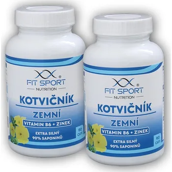 Anabolizér 2x Kotvičník zemní 90% + Vitamin B6 + Zinek 90 kapslí