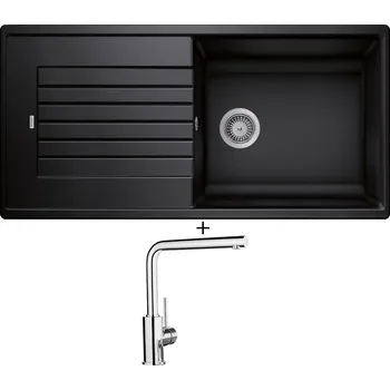 Kuchyňský dřez Granitový dřez SET Blanco ZIA XL 6 S antracit 517568 + Blanco MILA chrom 519414