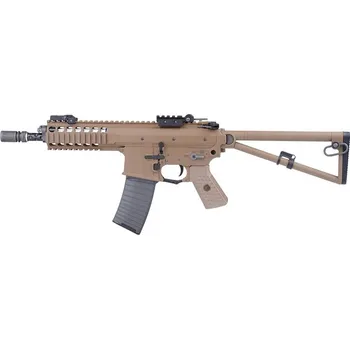 Airsoftová zbraň Airsoftová zbraň AWSS KAC PDW 8" - pískový, celokov, open bolt, GBB, WE