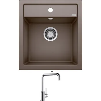 Kuchyňský dřez Granitový dřez SET Blanco DALAGO 45 kávová + Blanco MILI chrom 519413