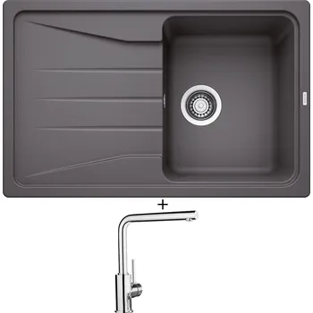 Granitový dřez Granitový dřez SET Blanco SONA 45 S šedá skála 519663 + Blanco MILA chrom 519414