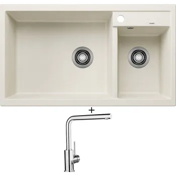 Granitový dřez Granitový dřez SET Blanco METRA 9 bílá soft 527121 + Blanco MILA chrom 519414