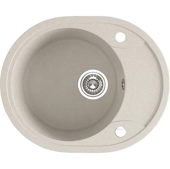 Granitový dřez Laveo Dafne, 1-komorový granitový dřez 580x470x198 mm, béžová, LAV-SBD_483T
