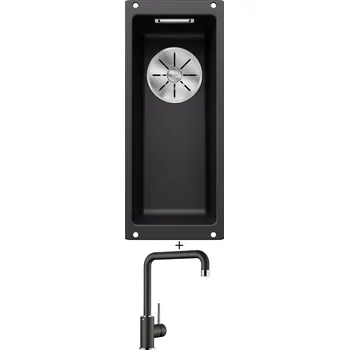 Kuchyňský dřez Dřez pod desku SET Blanco SUBLINE 160-U černá 525981 + Blanco MILI černá 526159