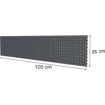 Plot Zadní perforovaný panel Basic, výška 25 cm, délka 100 cm, RAL 7016 grafit