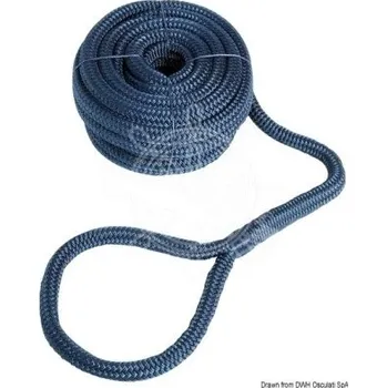 Tažné lano Lano vázací s okem 10mm x 6m modré