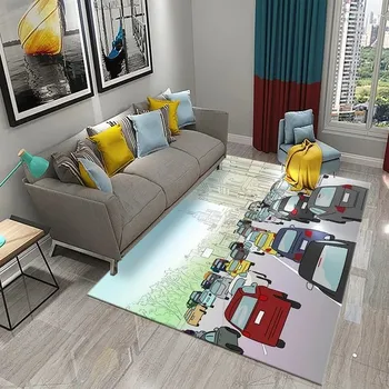 Koberec Barevný dětský dopravní koberec - 15,100x160cm