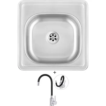 Nerezový dřez Nerezový dřez SET Deante ZMU 0100 nerez + Deante NEO LUNO BOC B720 nerez