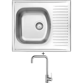 Nerezový dřez Nerezový dřez SET Deante TECHNO ZMU 0113 nerez + Laveo BONA BAB 265D nerez