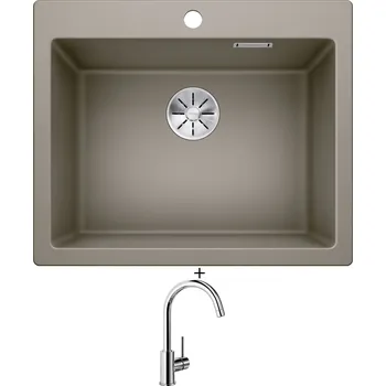 Granitový dřez SET Blanco PLEON 6 tartufo 521686 + Blanco MIDA chrom 517742