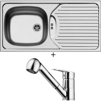 Nerezový dřez Nerezový dřez SET Pyramis CA1 nerez + Pyramis FIDO chrom