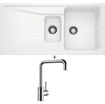 Granitový dřez Granitový dřez SET Blanco SONA 6 S bílá 519855 + Blanco MILI chrom 519413