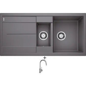 Granitový dřez Granitový dřez SET Blanco METRA 6 S šedá skála 518878 + Blanco MIDA-S chrom 521454