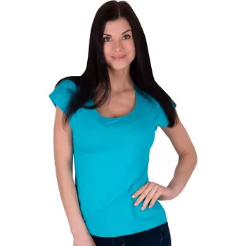 Dámské jednobarevné tričko Inea Edition II Babell Barva/Velikost: tyrkys tmavá / S/M