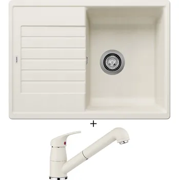 Granitový dřez Granitový dřez SET Blanco ZIA 45 S Compact bílá soft 527197 + Blanco DARAS-S bílá soft 526937