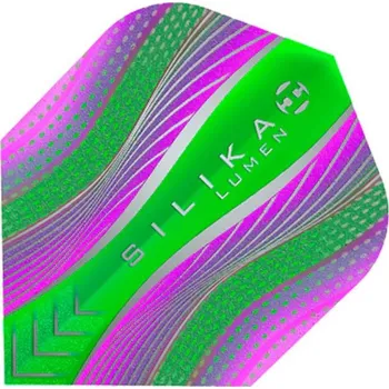 Letky na šipky Harrows Silika Lumen fialovo-zelené, No6, 100 mikronové
