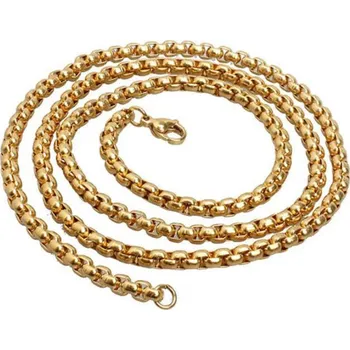 Náhrdelník B-TOP Pozlacený náhrdelník bez přívěsku 50 cm - nerez ocel