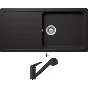 Granitový dřez Granitový dřez SET Schock FORMHAUS D-100L Nero + Schock COSMO 525122 Nero
