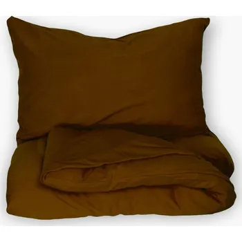 Povlečení Bavlněné povlečení, Jersey tmavě hnědé