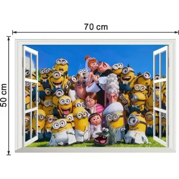 Samolepící dekorace Samolepka na zeď | dekorace na zeď Mimoni - 16