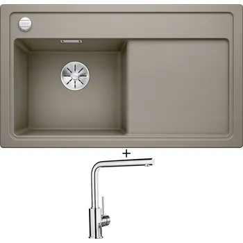 Granitový dřez Granitový dřez SET Blanco ZENAR 45 S tartufo 523859 + Blanco MILA chrom 519414